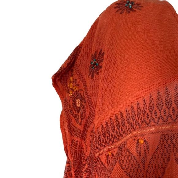 New Romantics FP Size Small Byzantine Dreams Tunic Top Coral Knitted Oversize - Picture 8 of 14